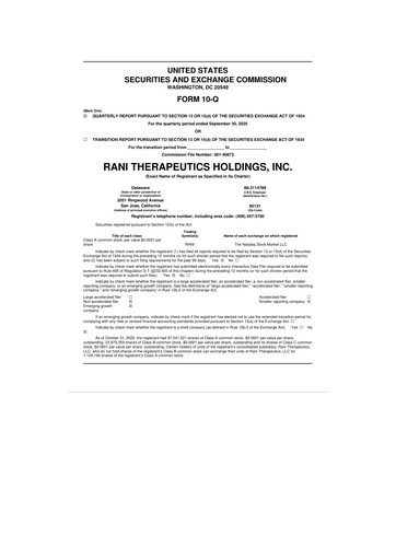 Thumbnail Rani Therapeutics 10-Q Quarterly Report FY 