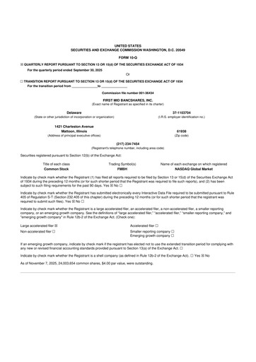Vorschaubild First Mid Bancshares 10-Q Quartalsbericht 2025 