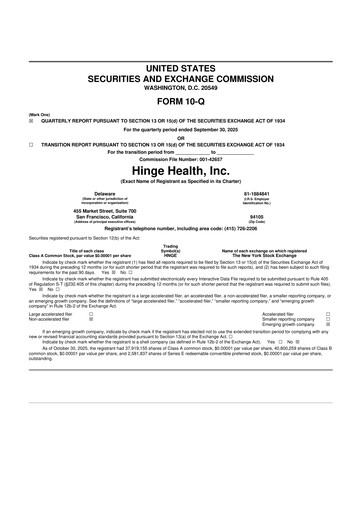 Thumbnail Hinge Health 10-Q Quarterly Report FY2025 
