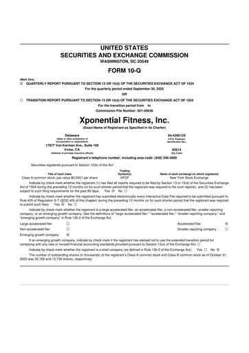 Thumbnail Xponential Fitness 10-Q Quarterly Report FY2025 