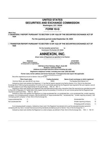 Thumbnail Annexon 10-Q Quarterly Report FY 