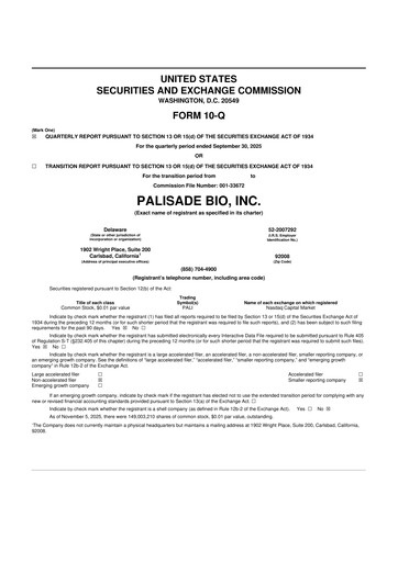 Thumbnail Palisade Bio 10-Q Quarterly Report FY2025 