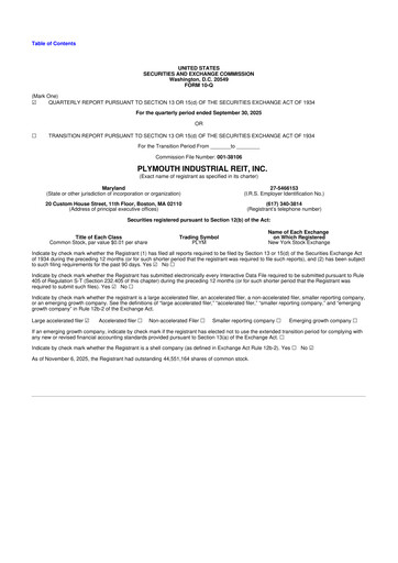 Thumbnail Plymouth Industrial REIT 10-Q Quarterly Report FY2025 