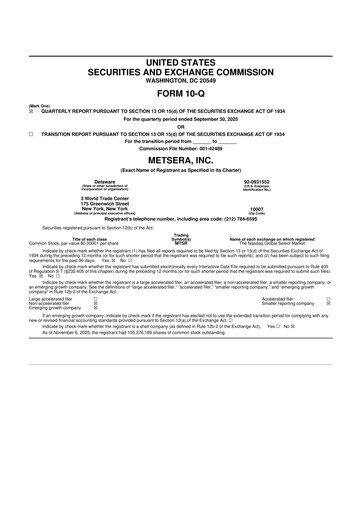 Miniature Metsera 10-Q Rapport trimestriel 2025 