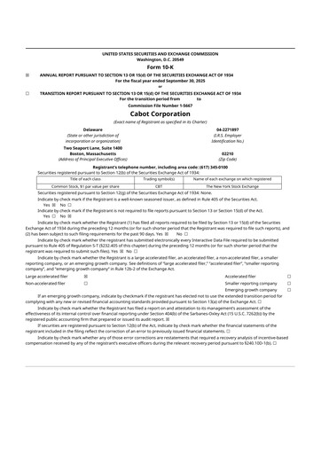 Thumbnail Cabot Corporation
 10-K Annual Report 2025