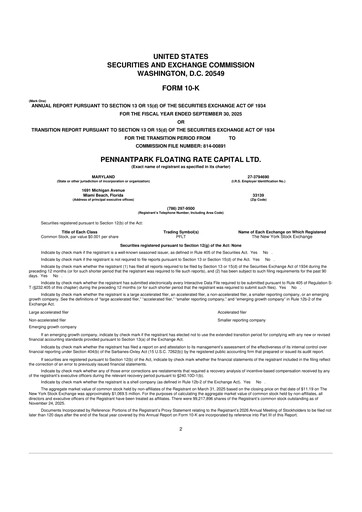 Thumbnail PennantPark Floating Rate Capital Ltd.
 10-K Annual Report 2025