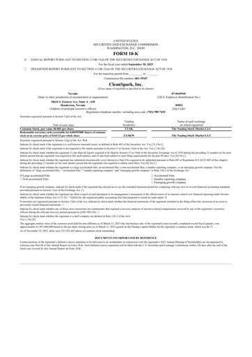 Thumbnail CleanSpark 10-K Annual Report 2025