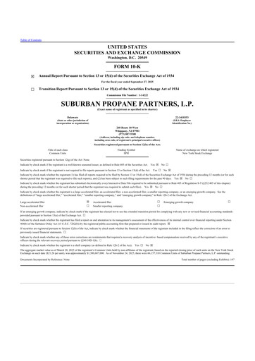 Thumbnail Suburban Propane Partners 10-K Annual Report 2025