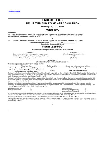 Thumbnail Planet Labs 10-Q Quarterly Report FY2026 