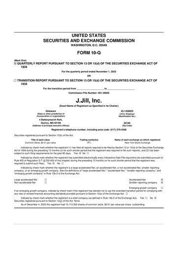 Thumbnail J.Jill
 10-Q Quarterly Report FY2025 