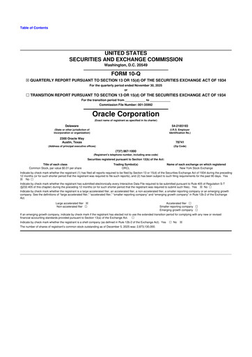 Thumbnail Oracle 10-Q Quarterly Report FY2026 