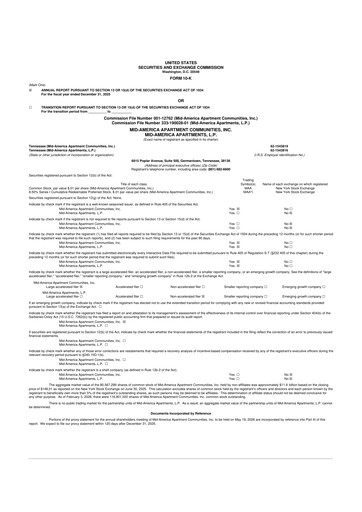 Thumbnail Mid-America Apartment Communities 10-K Annual Report 2025