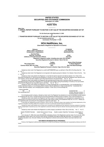 Thumbnail HCA Healthcare 10-K Annual Report 2025