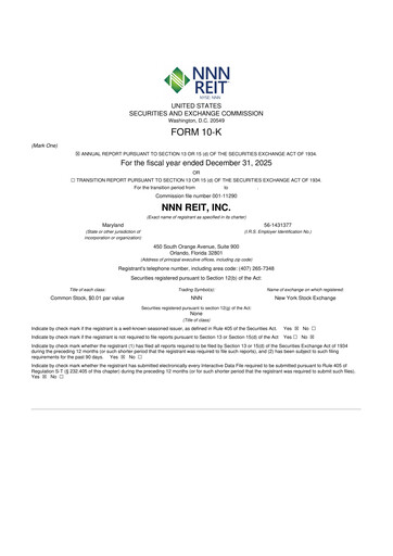 Thumbnail NNN REIT 10-K Annual Report 2025