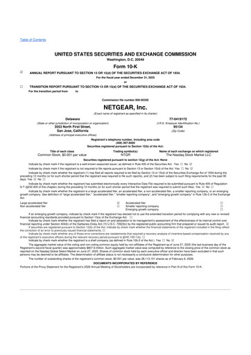 Thumbnail NETGEAR 10-K Annual Report 