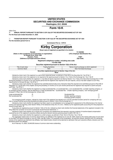 Thumbnail Kirby Corporation
 10-K Annual Report 2025