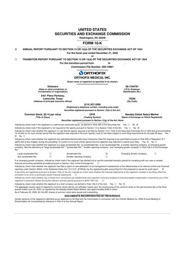Thumbnail Orthofix Medical
 10-K Annual Report 2025