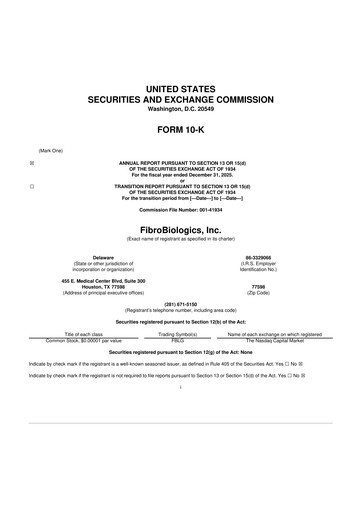 Vorschaubild FibroBiologics 10-K Jahresbericht 2025