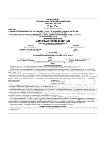 Thumbnail MarketAxess
 10-K Annual Report 2025