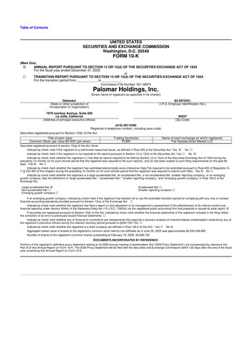 Thumbnail Palomar Holdings 10-K Annual Report 2025