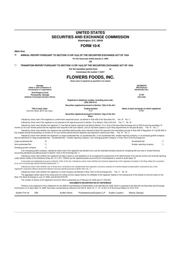 Thumbnail Flowers Foods
 10-K Annual Report 2025