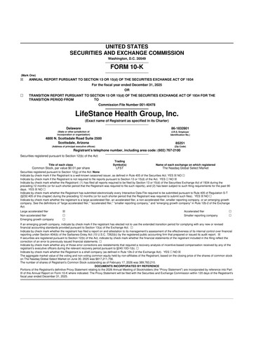 Thumbnail LifeStance Health Group 10-K Annual Report 2025