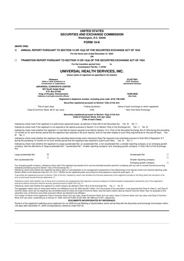 Thumbnail Universal Health Services
 10-K Annual Report 2025