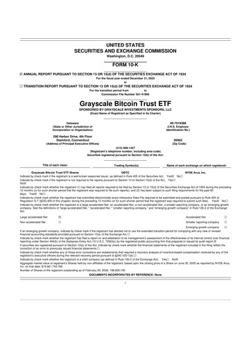Thumbnail Grayscale Bitcoin Trust 10-K Annual Report 2025