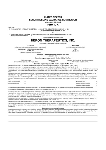 Thumbnail Heron Therapeutics 10-K Annual Report 2025
