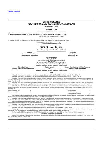 Miniature OPKO Health
 10-K Rapport annuel 2025