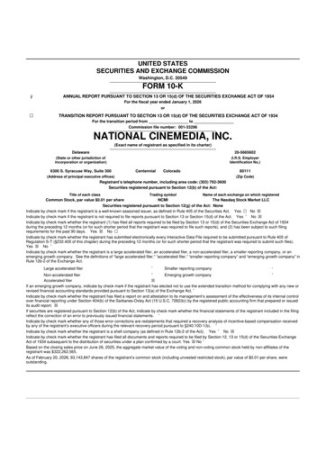 Thumbnail National CineMedia 10-K Annual Report 2025