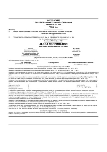 Thumbnail Alcoa 10-K Annual Report 