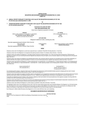 Vorschaubild First Mid Bancshares 10-K Jahresbericht 2025