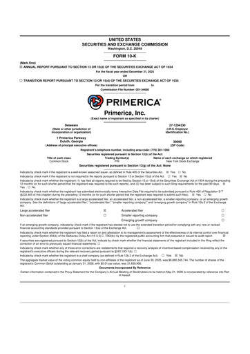 Thumbnail Primerica
 10-K Annual Report 2025