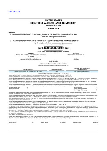 Thumbnail indie Semiconductor 10-K Annual Report 
