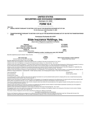 Miniature Slide Insurance 10-K Rapport annuel 2025