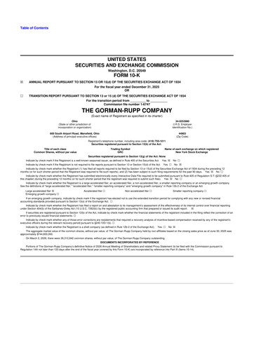 Thumbnail Gorman-Rupp 10-K Annual Report 2025
