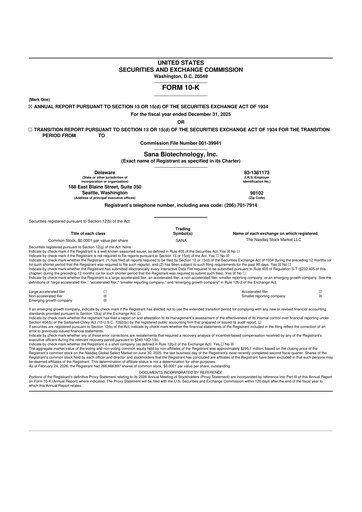 Thumbnail Sana Biotechnology 10-K Annual Report 