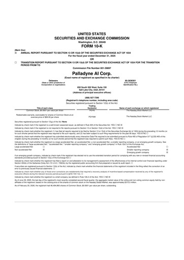 Thumbnail Palladyne AI 10-K Annual Report 2025