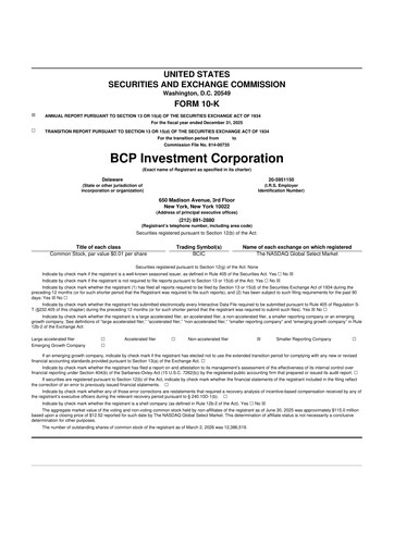 Vorschaubild BCP Investment Corporation 10-K Jahresbericht 2025