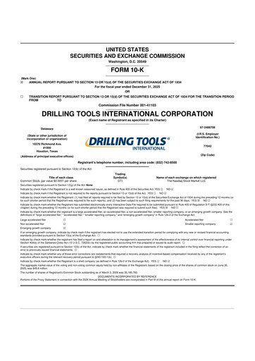 Vorschaubild Drilling Tools International 10-K Jahresbericht 2025