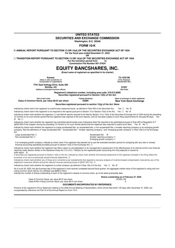 Thumbnail Equity Bancshares 10-K Annual Report 2025