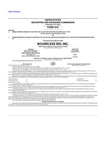 Vorschaubild Boundless Bio 10-K Jahresbericht 2025