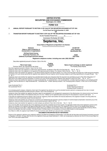 Thumbnail Septerna 10-K Annual Report 