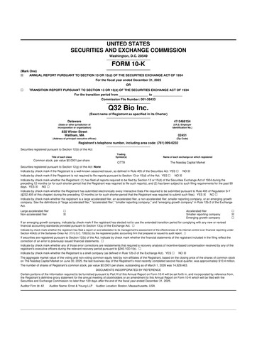 Vorschaubild Q32 Bio 10-K Jahresbericht 2025