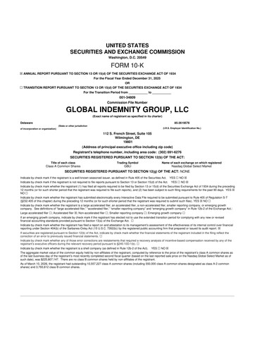 Thumbnail Global Indemnity 10-K Annual Report 2025