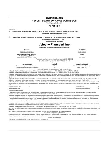 Thumbnail Velocity Financial 10-K Annual Report 2025
