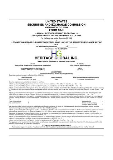 Thumbnail Heritage Global 10-K Annual Report 2025