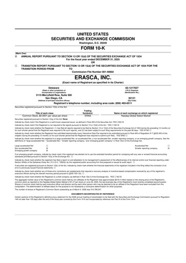 Thumbnail Erasca 10-K Annual Report 2025