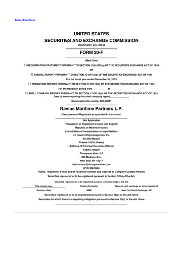 Vorschaubild Navios Maritime Partners 20-F Jahresbericht 2025